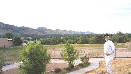 David Finke with view toward Boulder's 